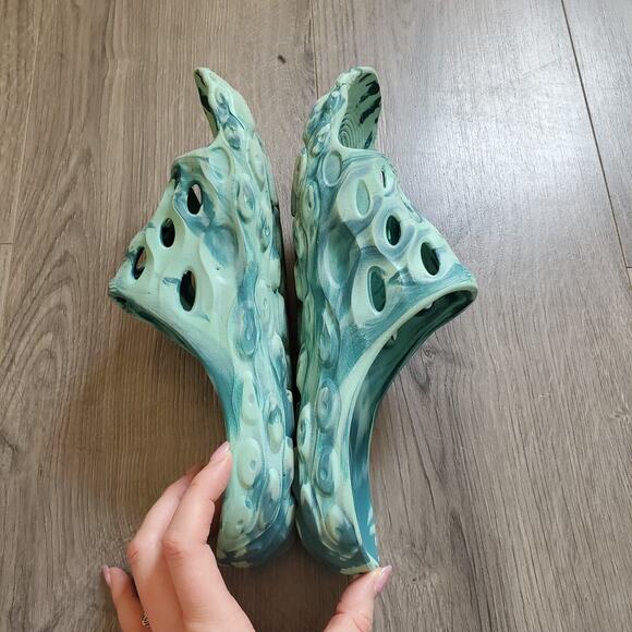 Merrell Hydro Slides Rubber Green Outdoor Waterproof Camping unisex M 7.5 W 9 - Picture 5 of 10